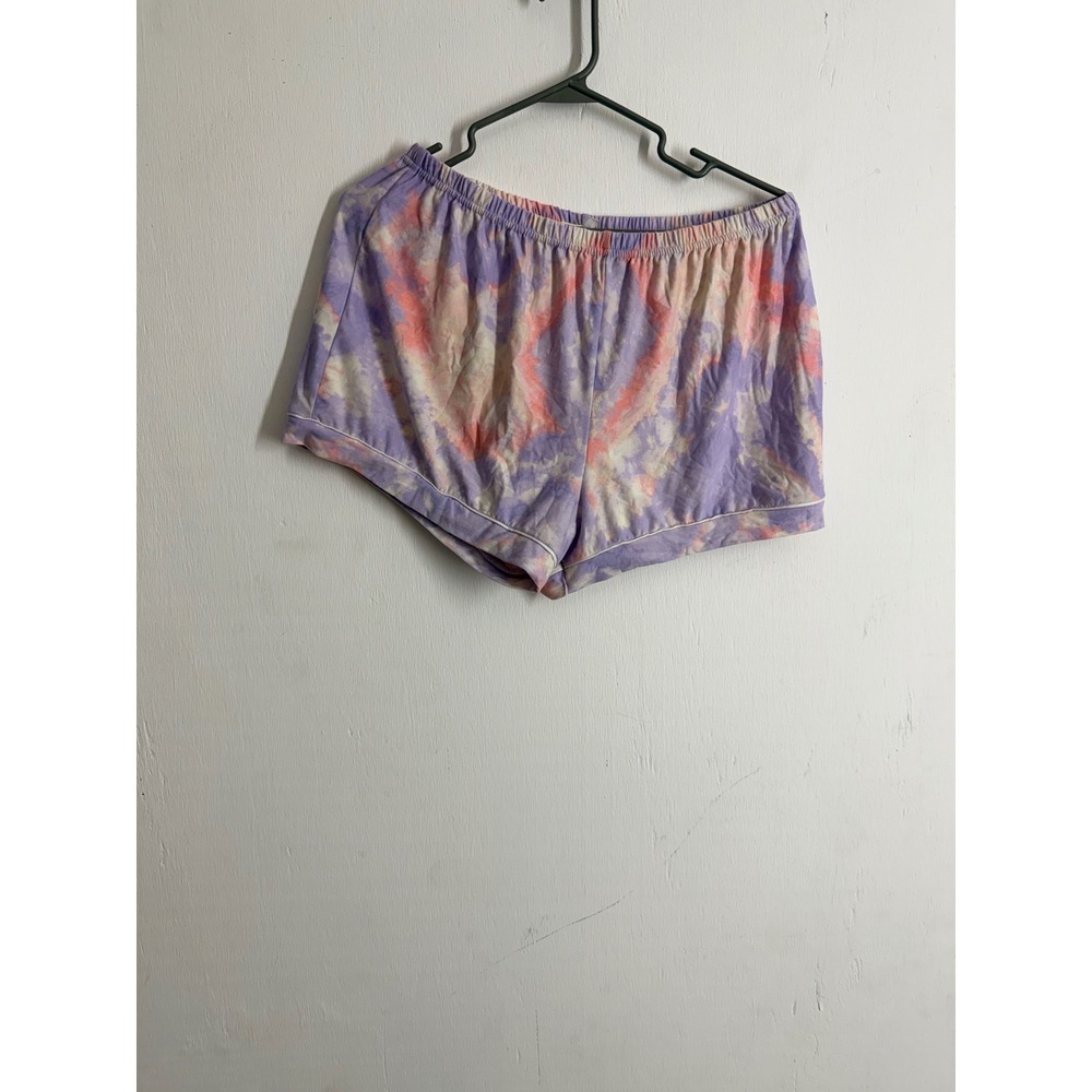 Bobbie Brooks Purple Pink Tie Dye Pajama Shorts XL Sleepwear Loungewear B87409
